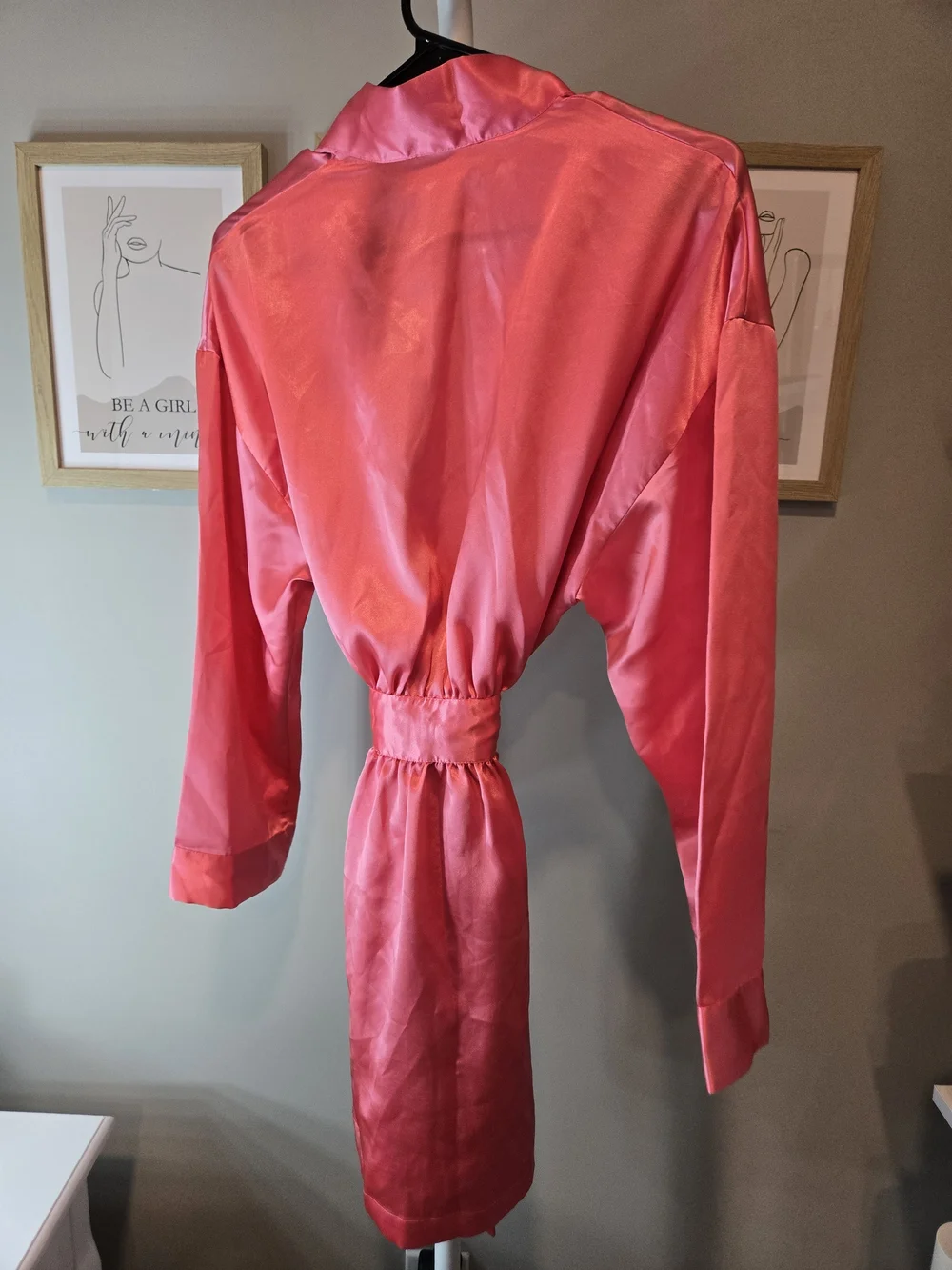 Victoria's Secret Satin Robe in Coral